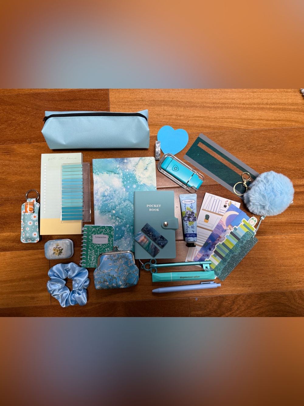 Aqua Blue Stationery & Accessories Bundle
